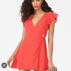 NWOT Favlux Fashion coral wrap dress